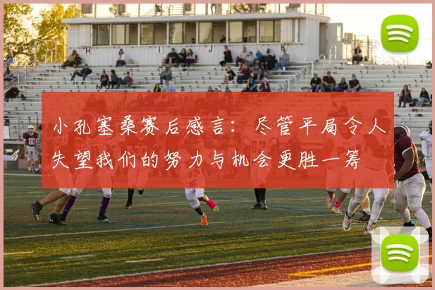 小孔塞桑赛后感言：尽管平局令人失望我们的努力与机会更胜一筹